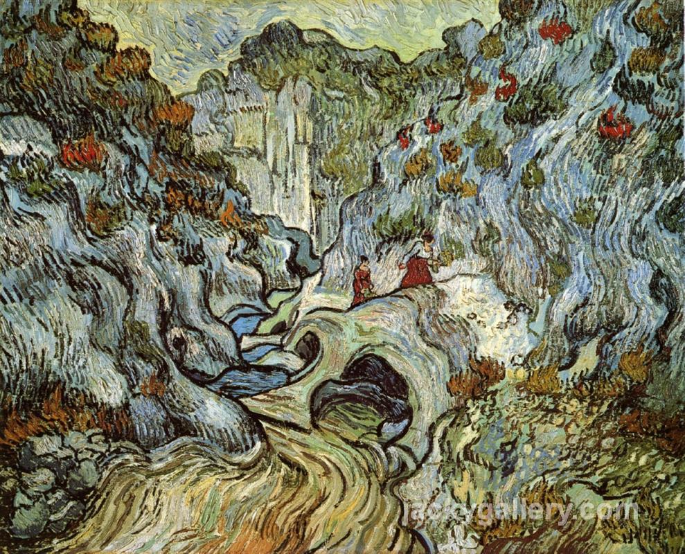 The ravine of the Peyroulets, Van Gogh painting